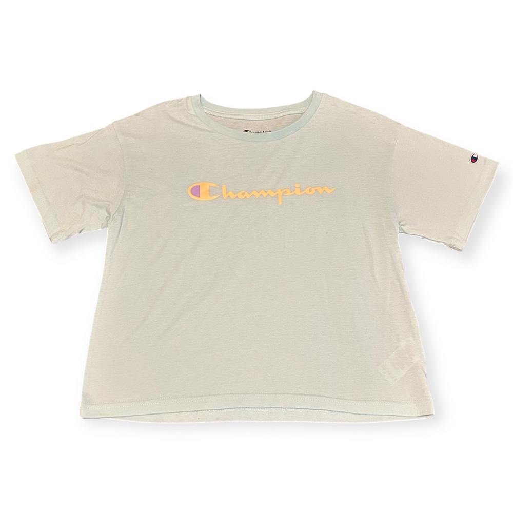Champion Light Blur Short Sleeve Tee with White Text
